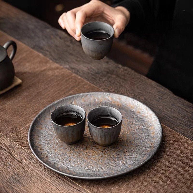 Ceramic Metallic Glaze Plate Medium The Bright Angle