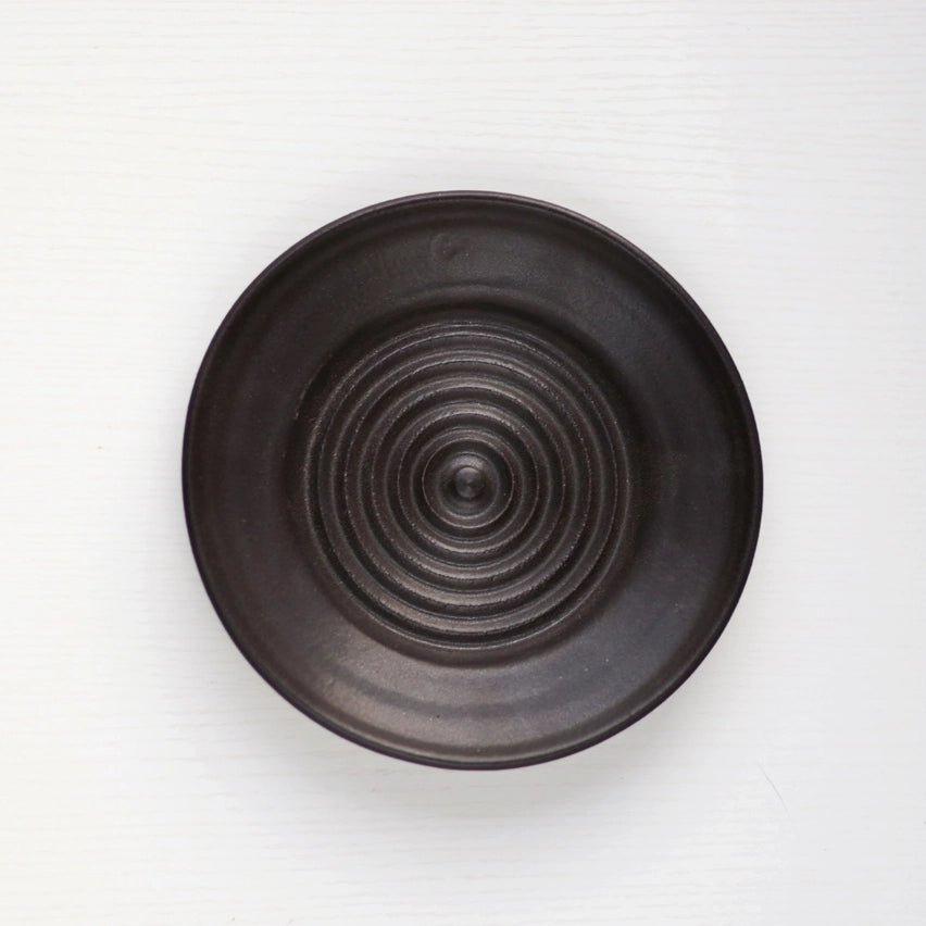 Ceramic Garlic Grater Plate Black The Bright Angle