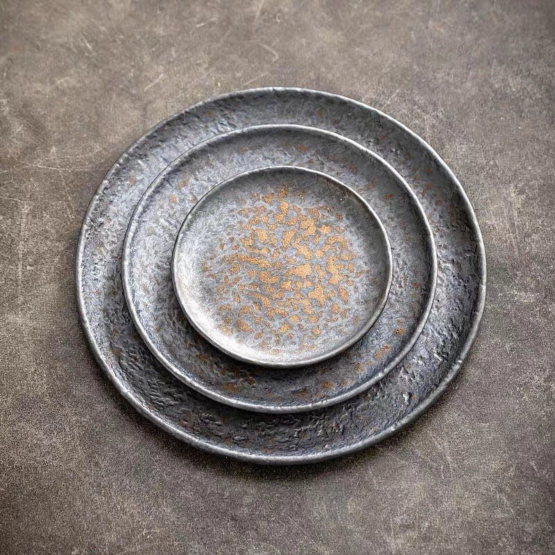Ceramic Metallic Glaze Plate Medium The Bright Angle