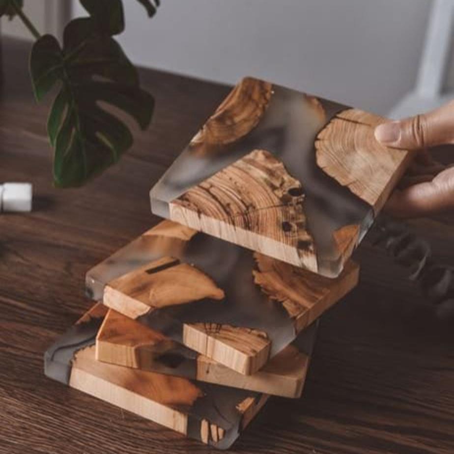 Classic Wooden Resin Coasters The Bright Angle