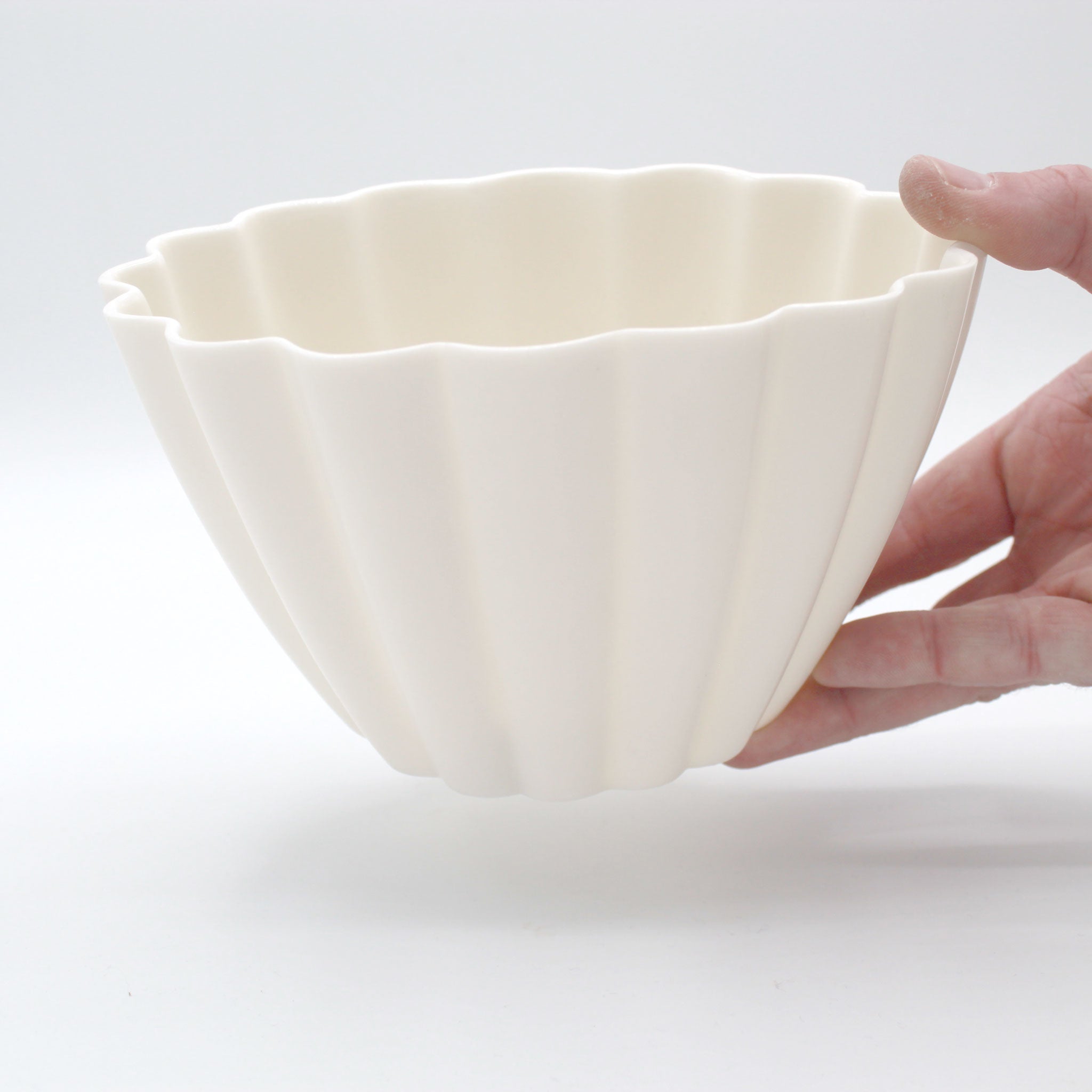 Elysian Fluted Porcelain Candle Holder The Bright Angle