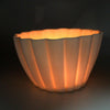 Elysian Fluted Porcelain Candle Holder The Bright Angle