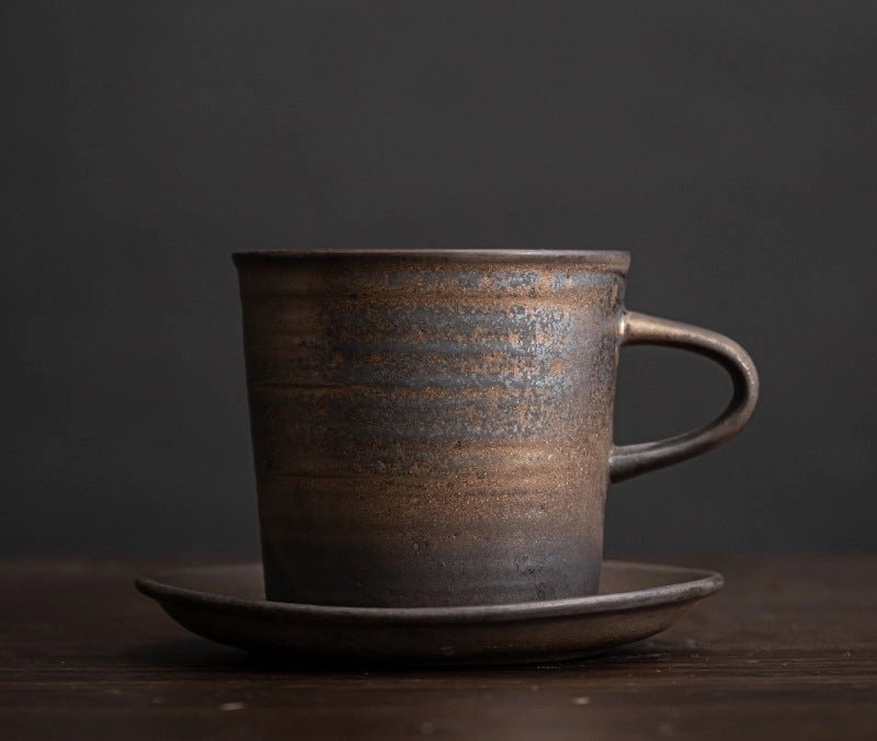 Japandi Coffee Mug Gold Black The Bright Angle