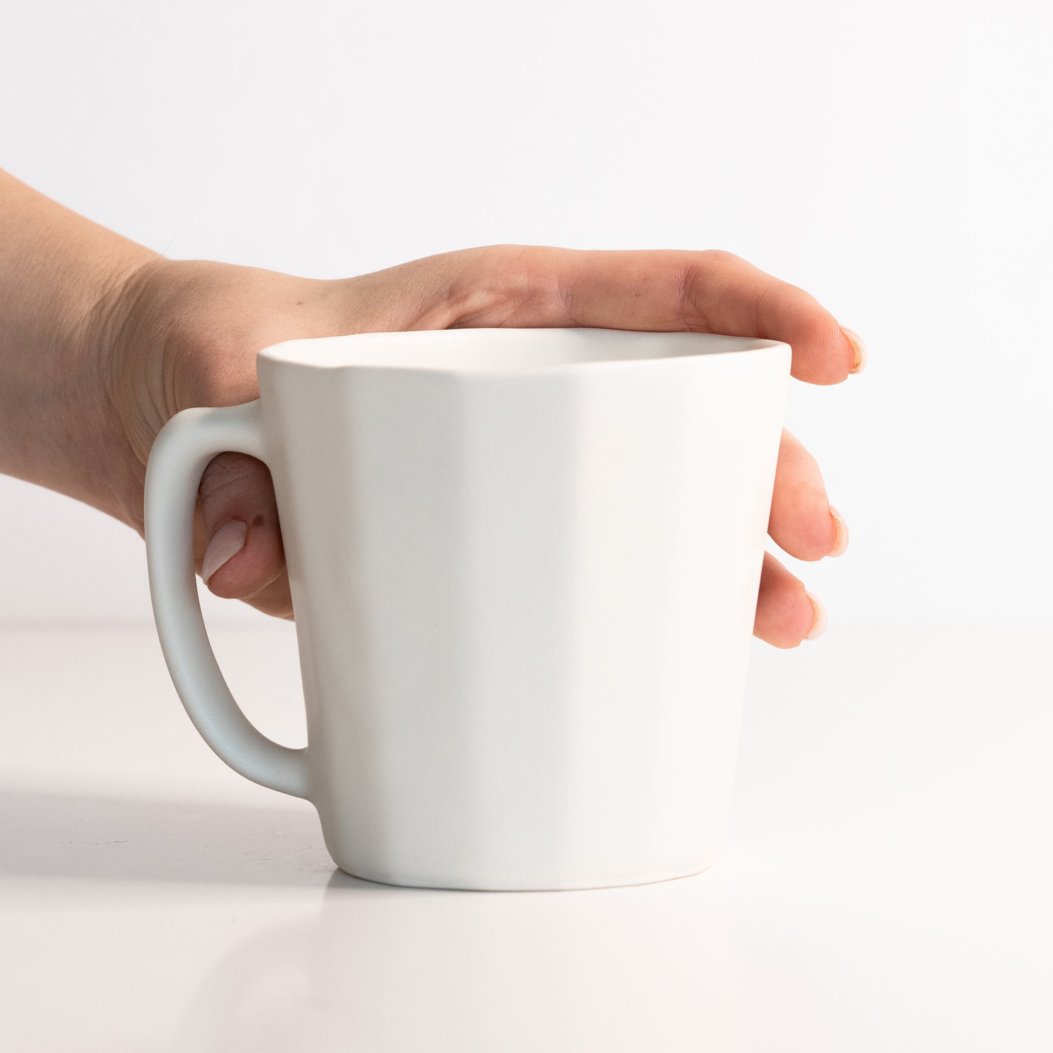 Monday Mug - Handmade Porcelain Coffee Cup Mica Black The Bright Angle