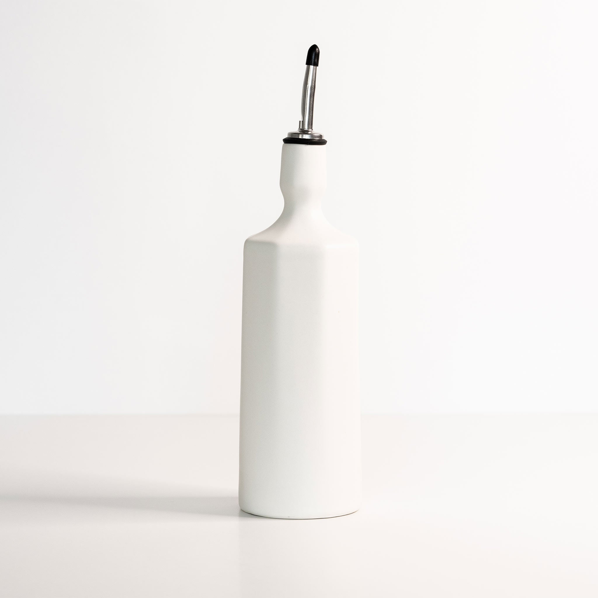 Elixir Porcelain Olive Oil Dispenser Silk White The Bright Angle