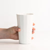 Load image into Gallery viewer, Handmade Porcelain Pint Cup Silk White The Bright Angle