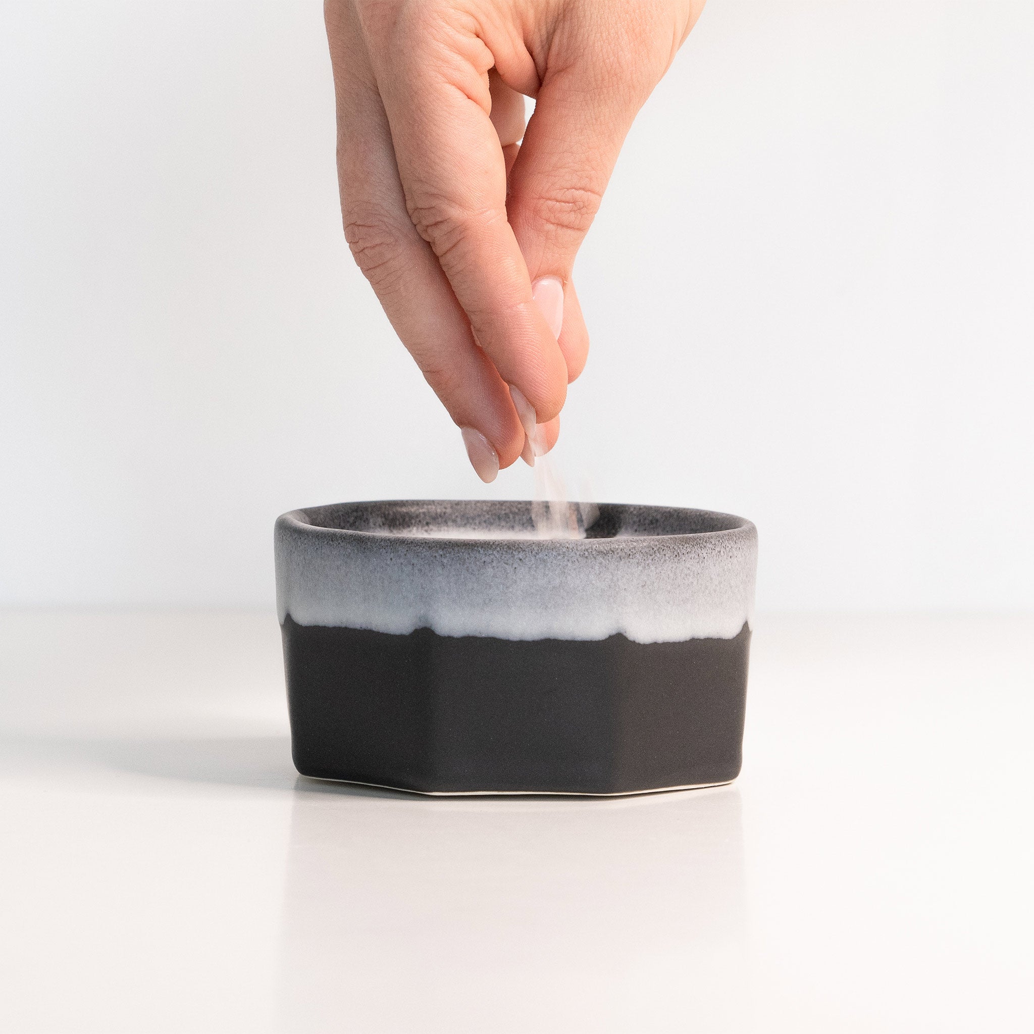 Porcelain Salt Cellar Night Snow The Bright Angle