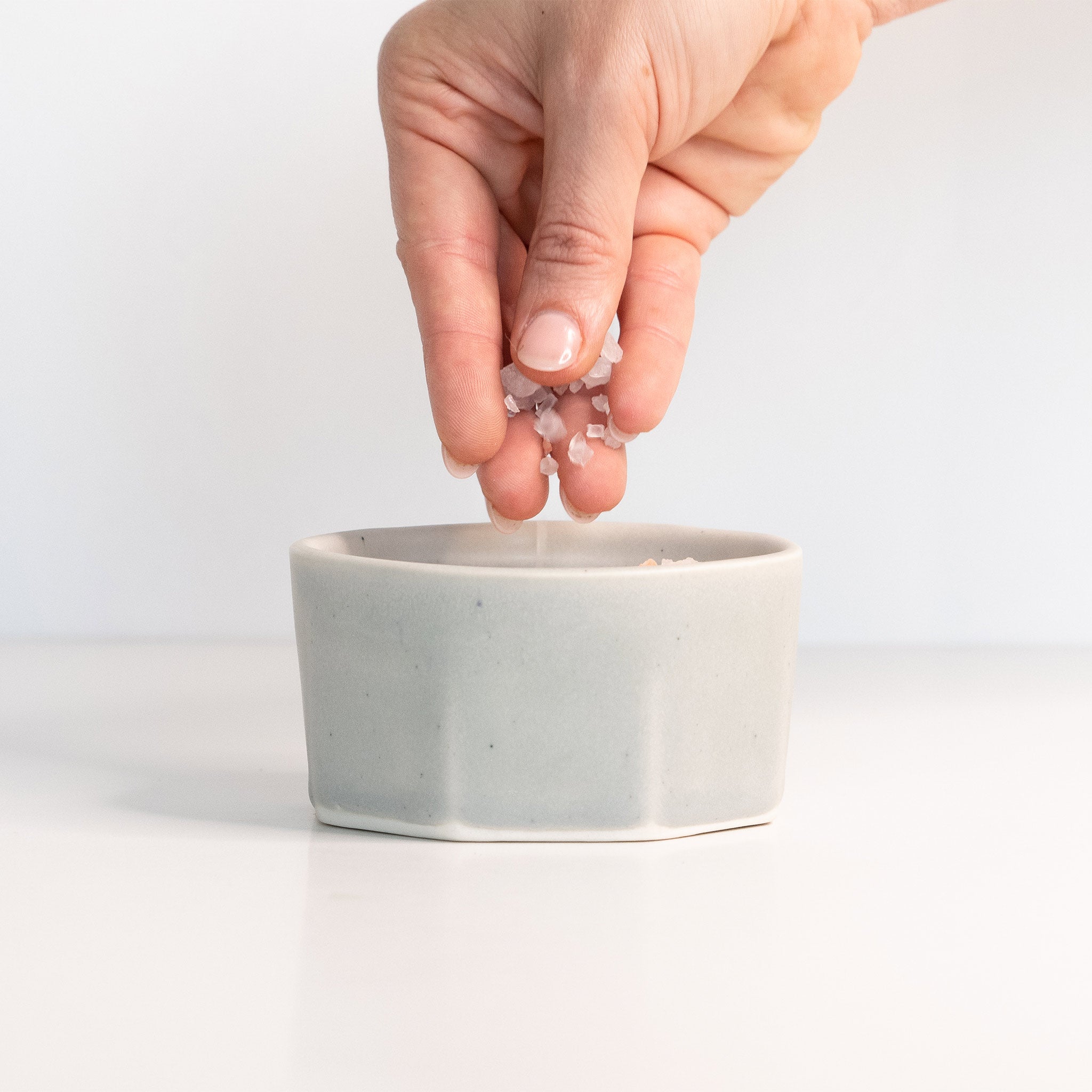 Porcelain Salt Cellar Smoke Grey The Bright Angle