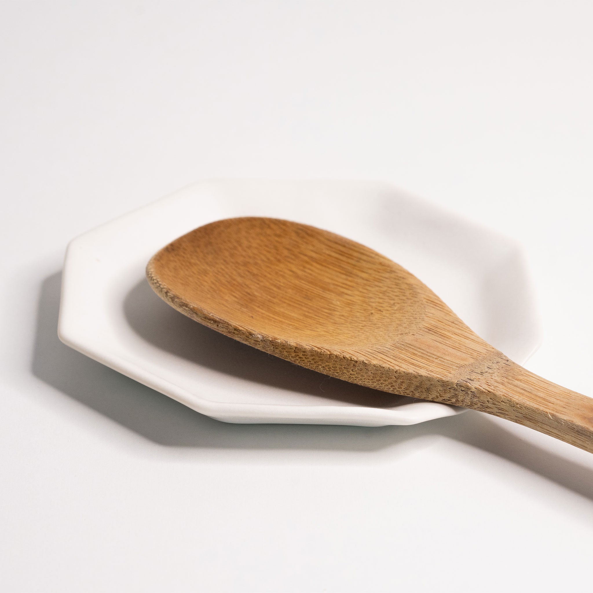 Handmade Porcelain Spoon Rest Silk White The Bright Angle