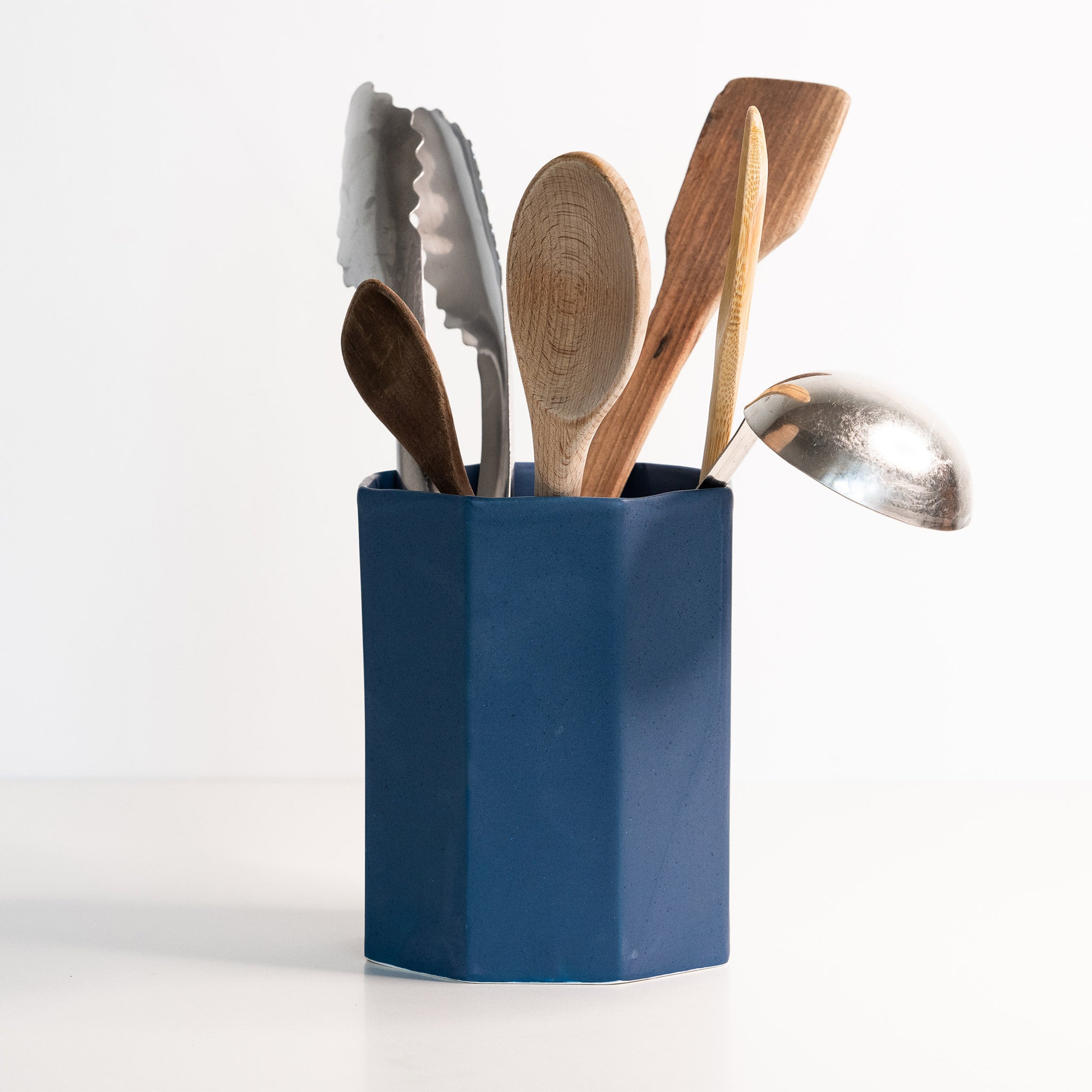 Porcelain Utensil Crock Holder Pisgah Blue The Bright Angle