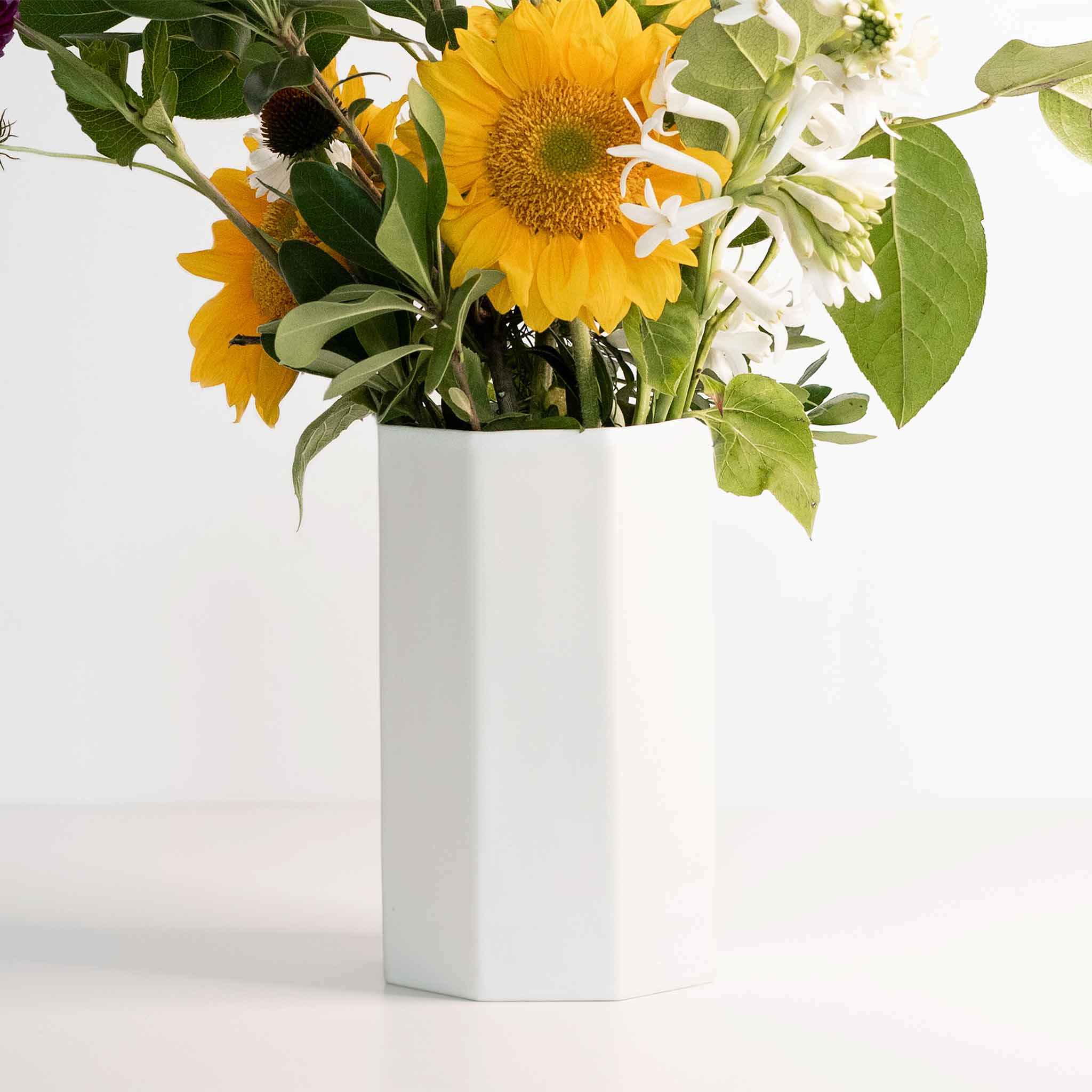 Handmade Porcelain Bouquet Vase Silk White The Bright Angle