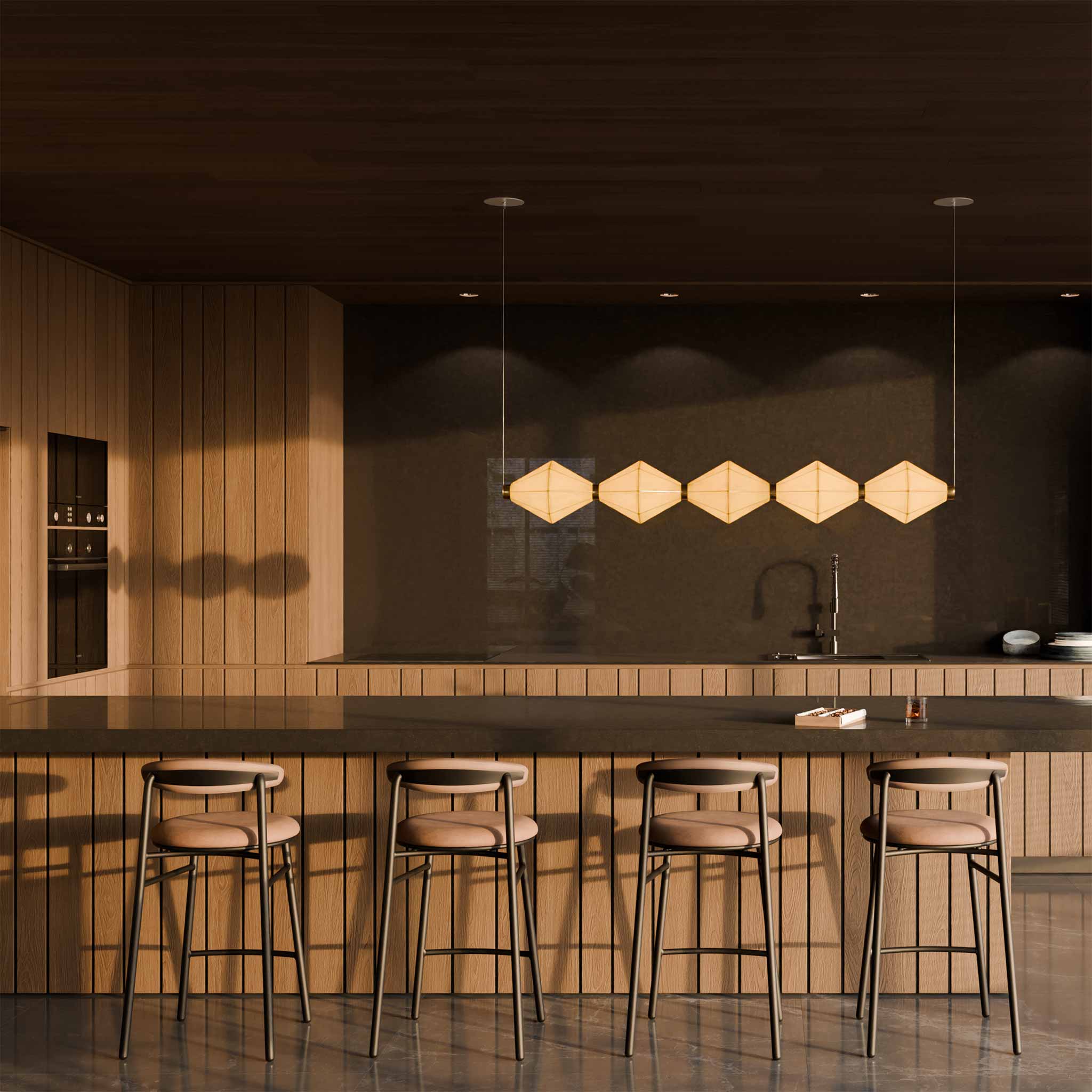 Abacus Porcelain Suspension Light Diamond The Bright Angle