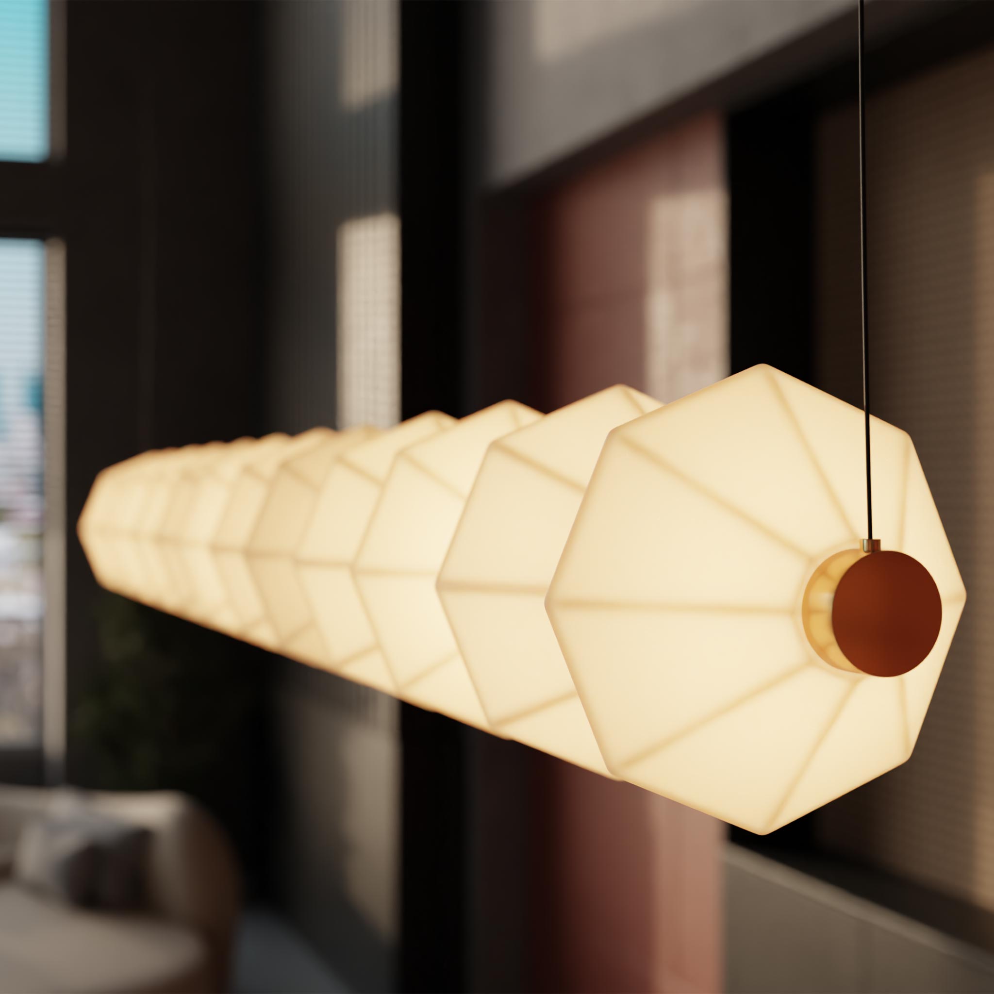 Abacus Porcelain Suspension Light The Bright Angle