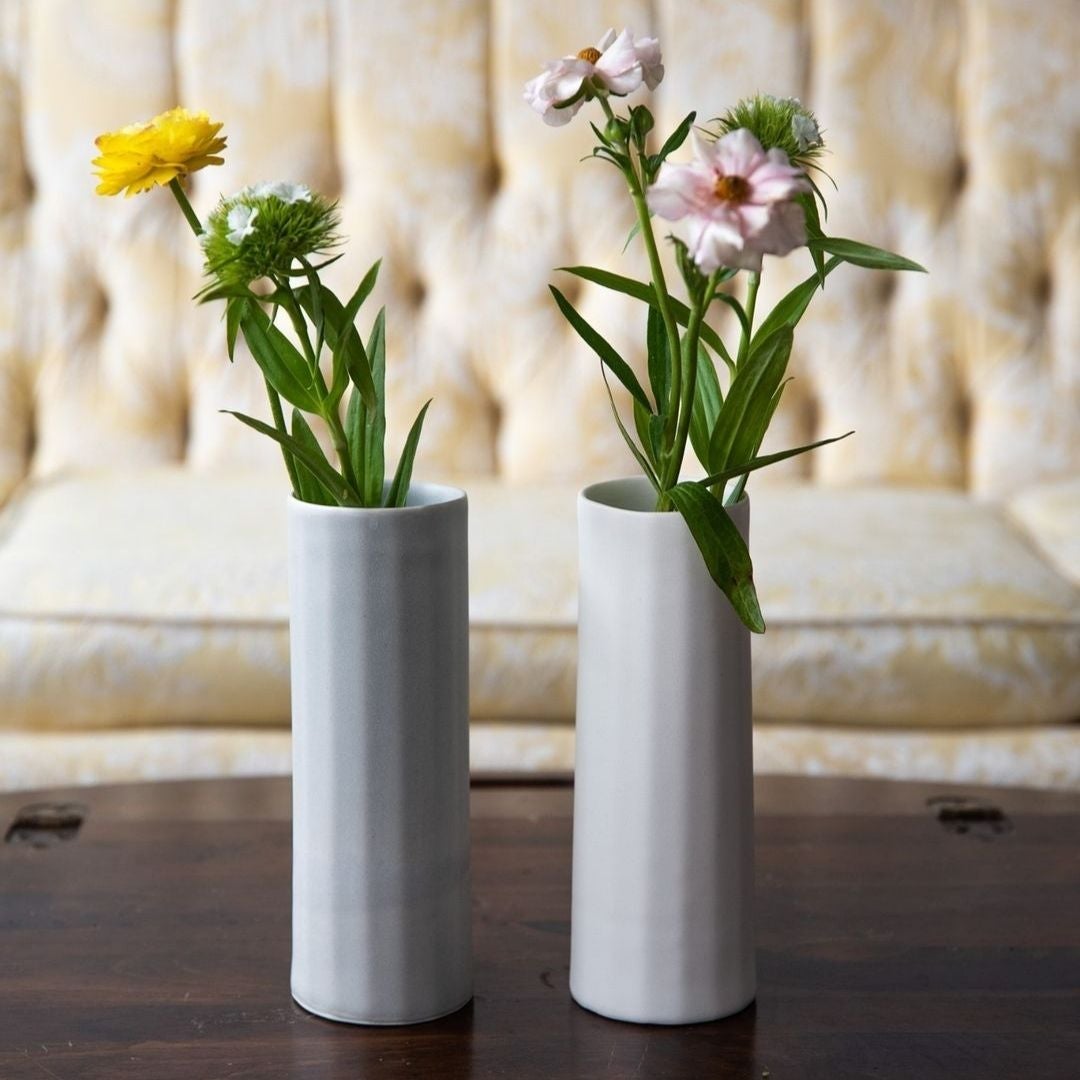 Bloom Vase - Handmade Porcelain Flower Vase Pisgah Blue The Bright Angle
