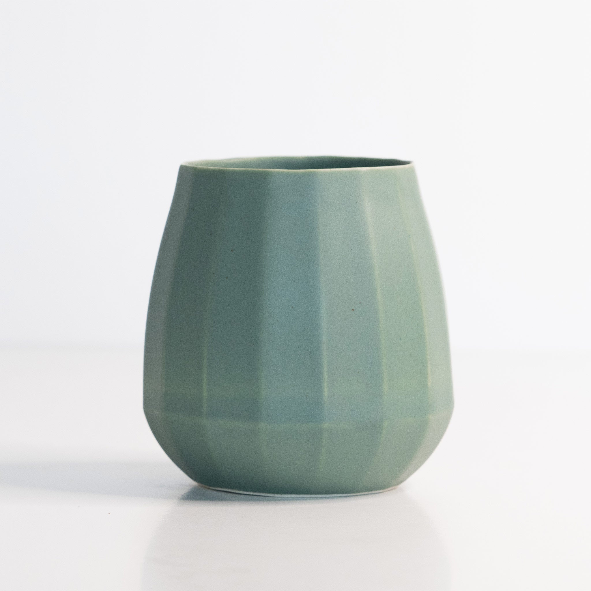 Ceramic Stemless Wine Glass Rosemary Green The Bright Angle