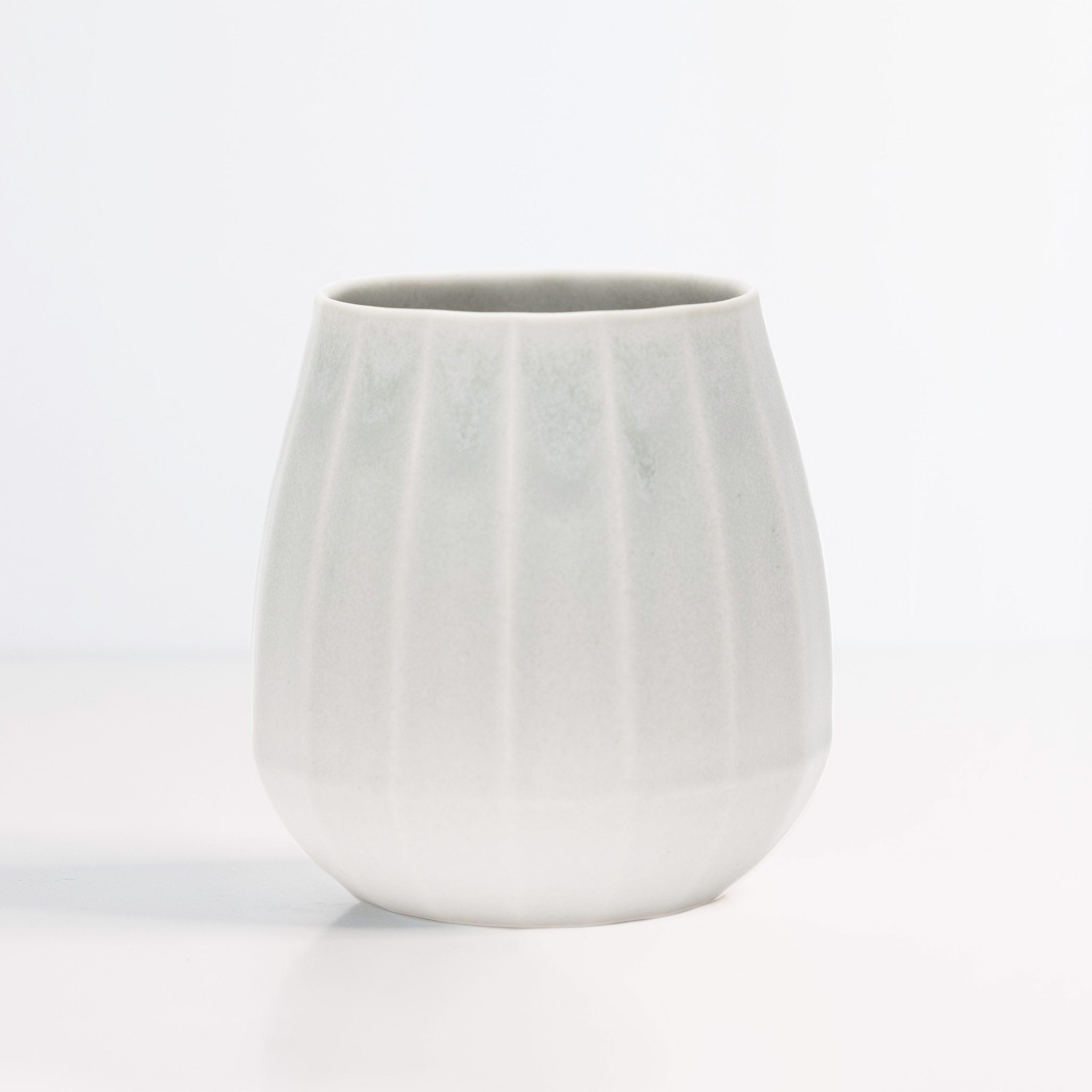 Ceramic Stemless Wine Glass Smoke Grey The Bright Angle