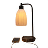 Load image into Gallery viewer, Dolan Porcelain Table Lamp Steel Base with Dimmer and USB The Bright Angle