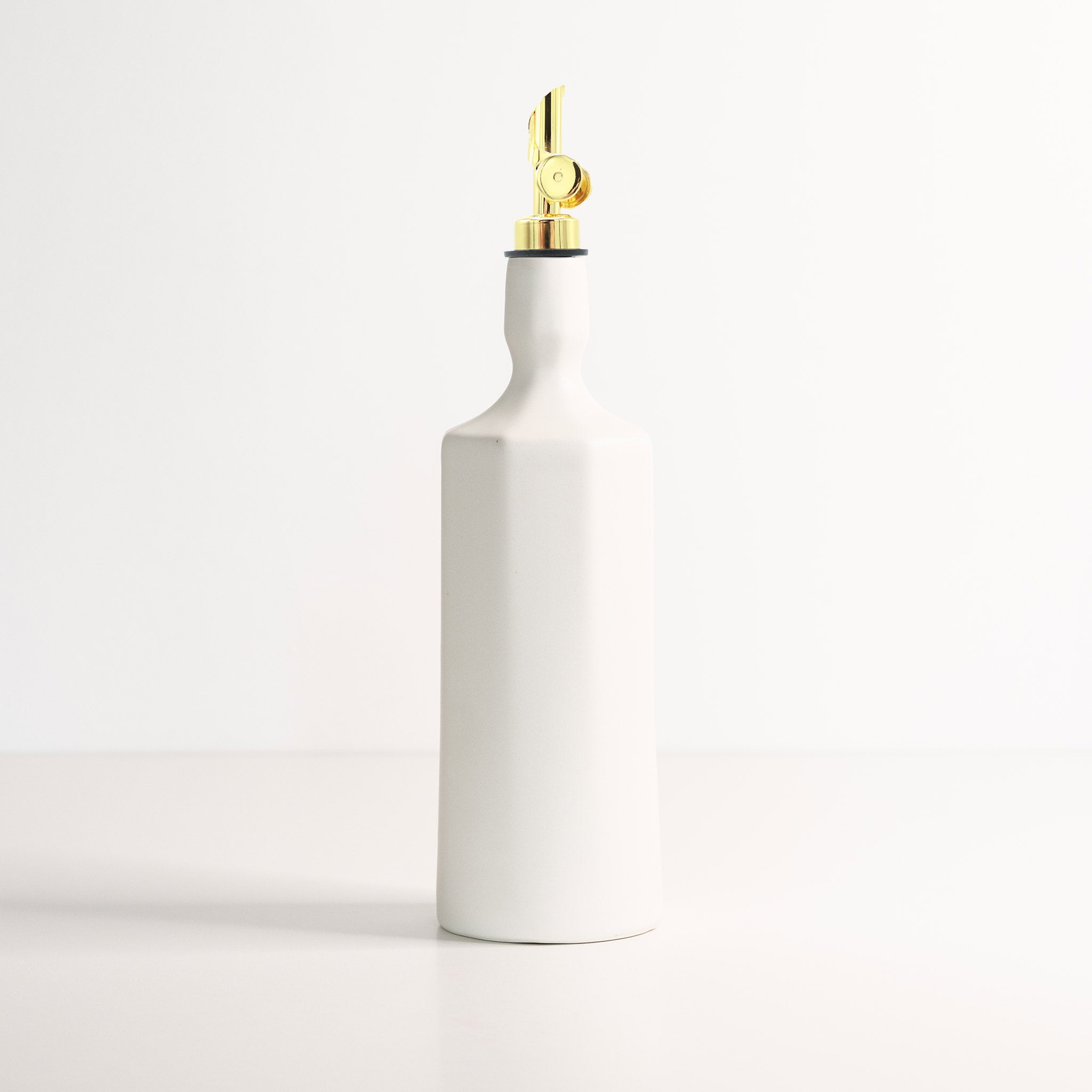 Elixir Porcelain Olive Oil Dispenser Silk White The Bright Angle