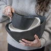 Load image into Gallery viewer, Porcelain Mixing and Nesting Bowl Set Mica Black The Bright Angle