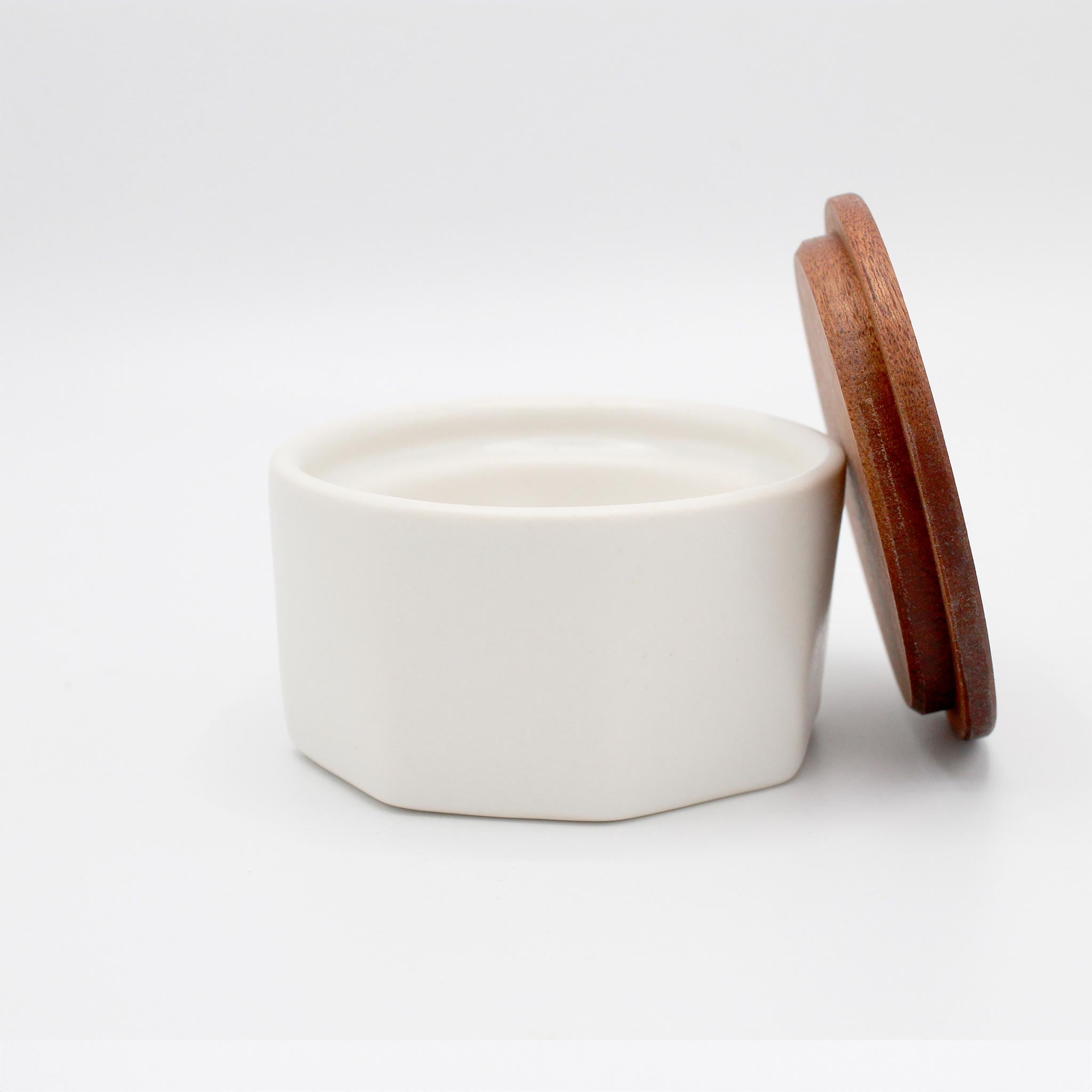 Porcelain Salt Cellar Silk White The Bright Angle