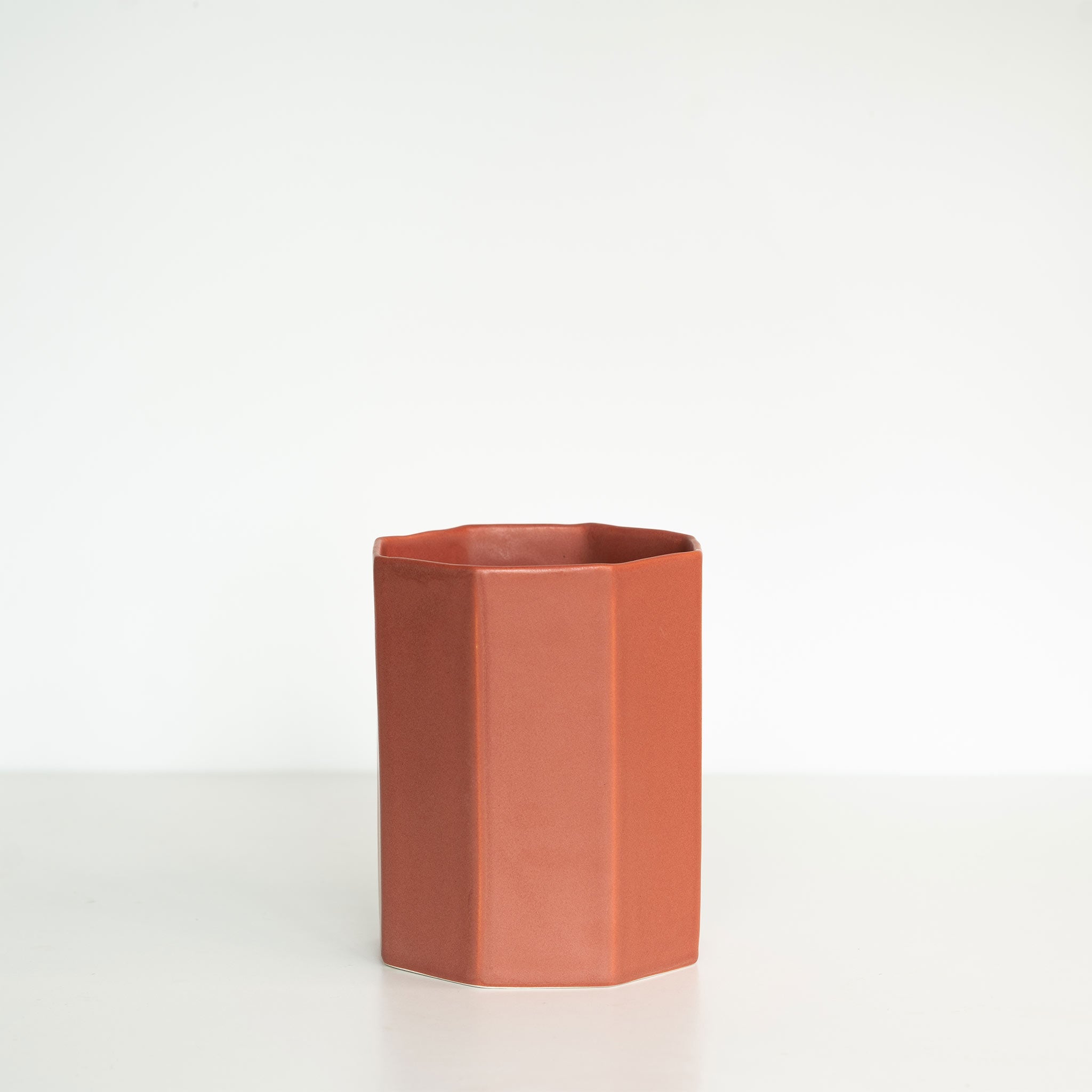 Porcelain Utensil Crock Holder Terracotta Red The Bright Angle